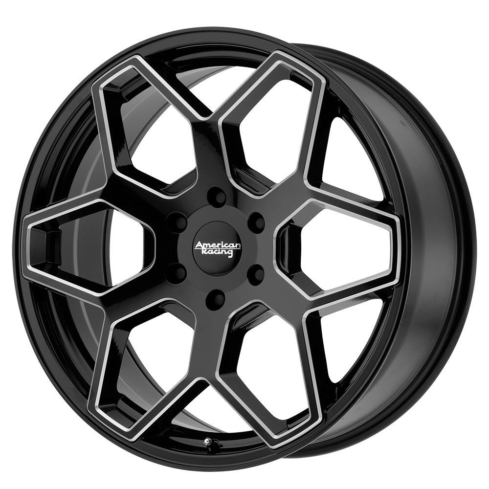 AMERICAN RACING AR916 Gloss Black Milled 20 inch