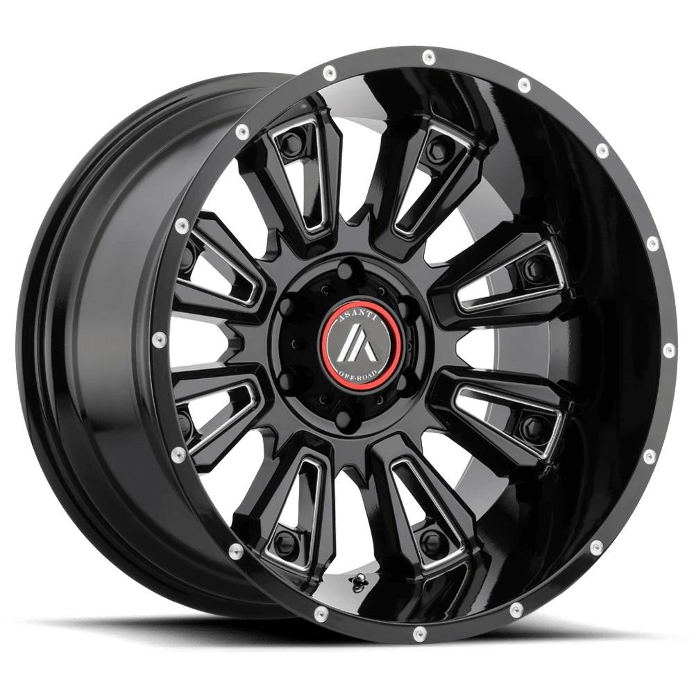 ASANTI AB808 Gloss Black Milled 20 inch