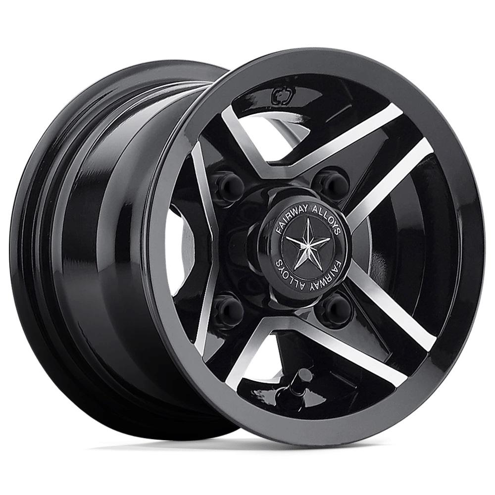 Fairway Alloys FA127 Gloss Black Machined 8 inch