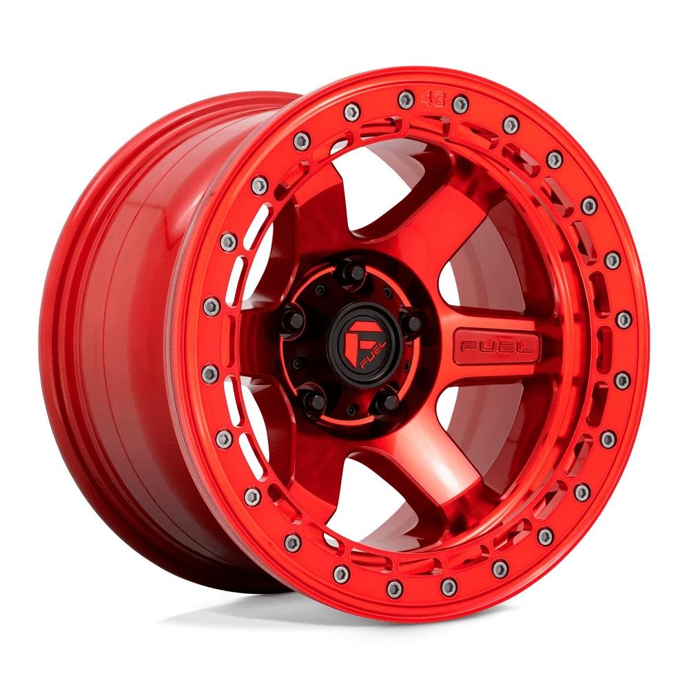 Fuel Off-Road Wheels D123 BLOCK Red 17 inch + OHTSU AT4000 SO - 235/65/17