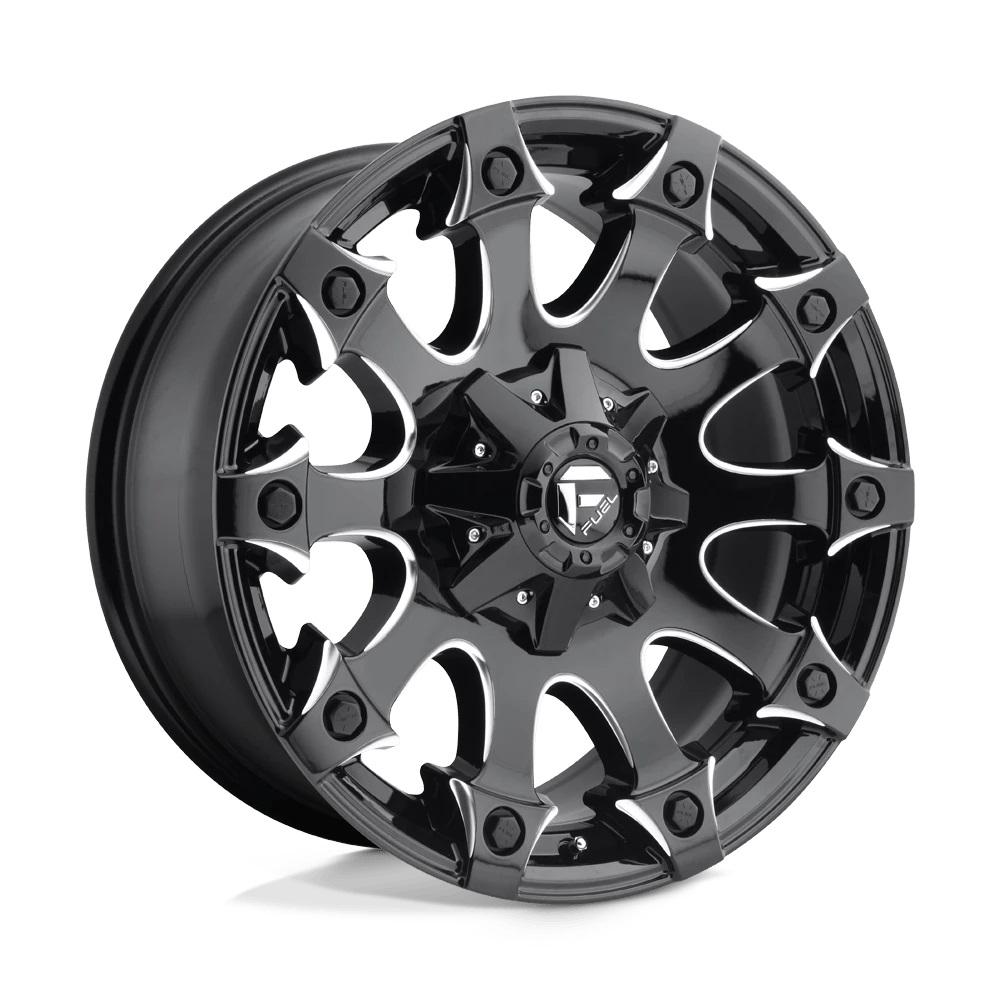 Fuel Off-Road Wheels D578 BATTLE Gloss Black Milled 17 inch + OHTSU AT4000 SO - 235/65/17