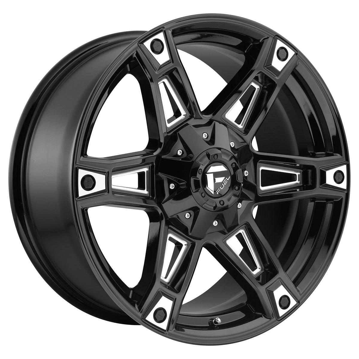 Fuel Off-Road Wheels D622 Gloss Black Milled 20 inch + OHTSU FP8000 SO - 225/35/20