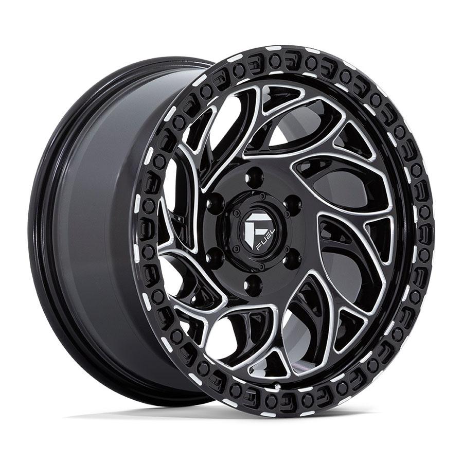 Fuel Off-Road Wheels D840 RUNNER Gloss Black Milled 15 inch + OHTSU AT4000 SO - 215/75/15