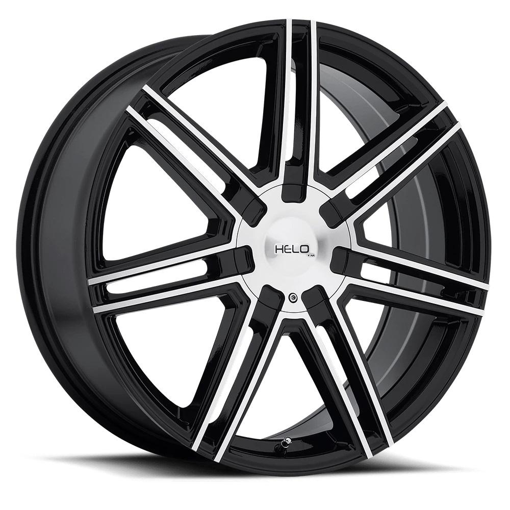 HELO HE884 Gloss Black Machined 20 inch