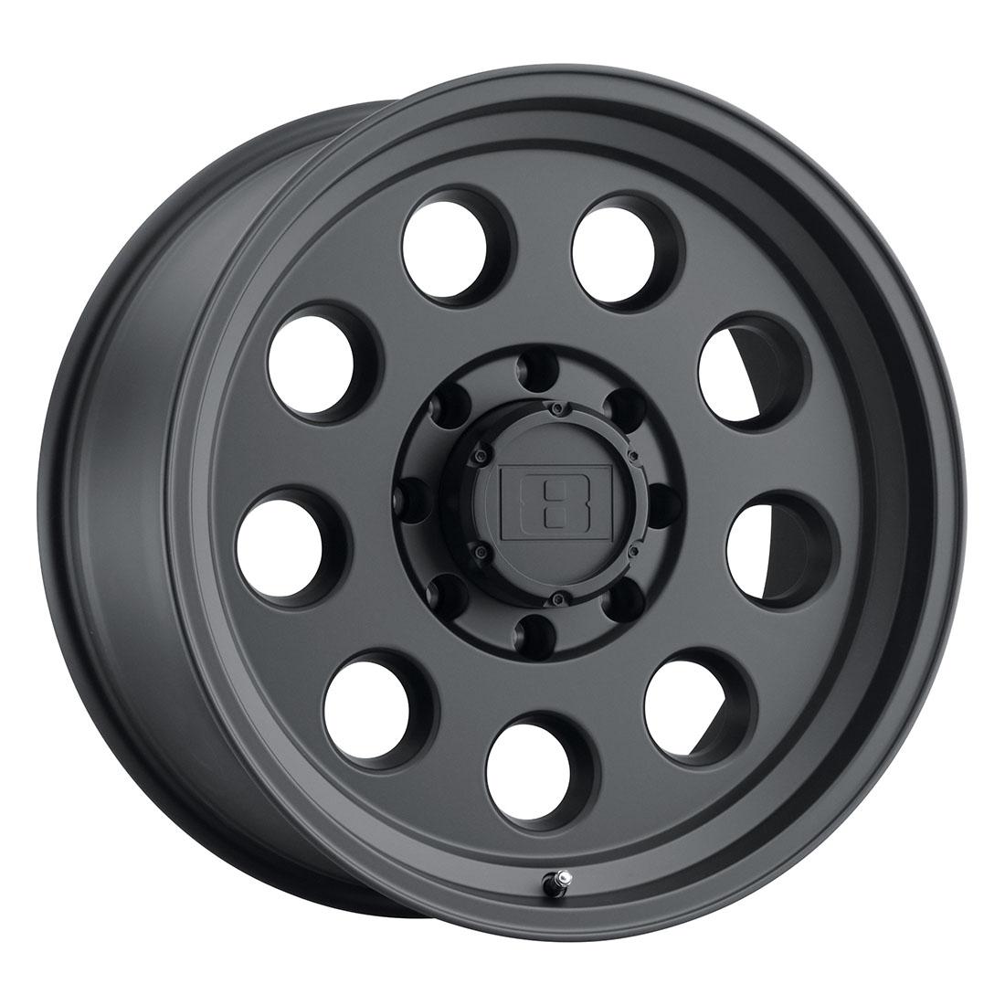 Level 8 Wheels HAULER Matte Black 16 inch + Mickey Thompson Tire - BAJA LEGEND MTZ  305/70/16  NW