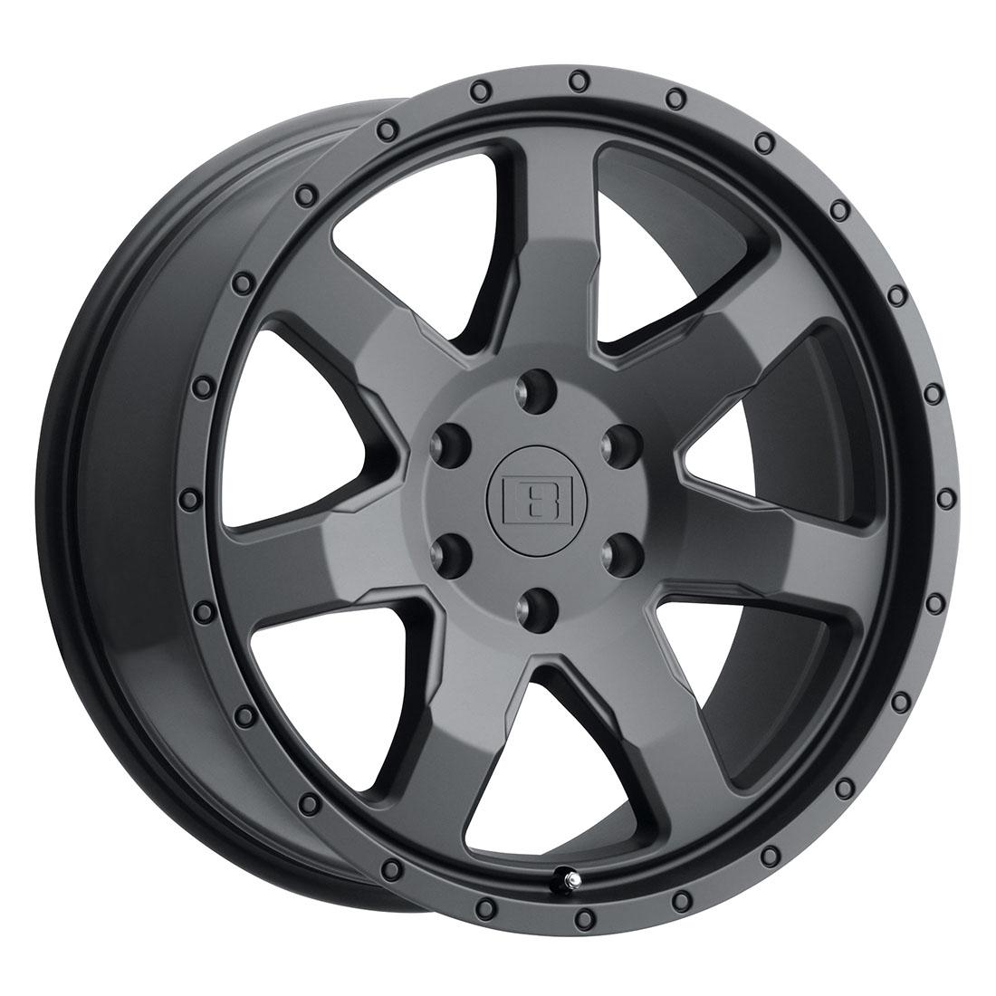 Level 8 Wheels SLAM Matte Black 17 inch + OHTSU AT4000 SO - 235/65/17
