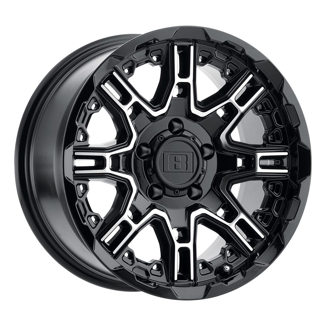 Level 8 Wheels SLINGSHOT Gloss Black 16 inch