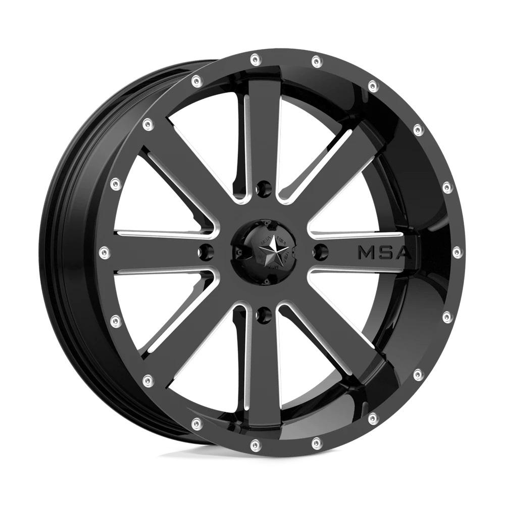 MSA Offroad Wheels M34 Gloss Black Milled 18 inch